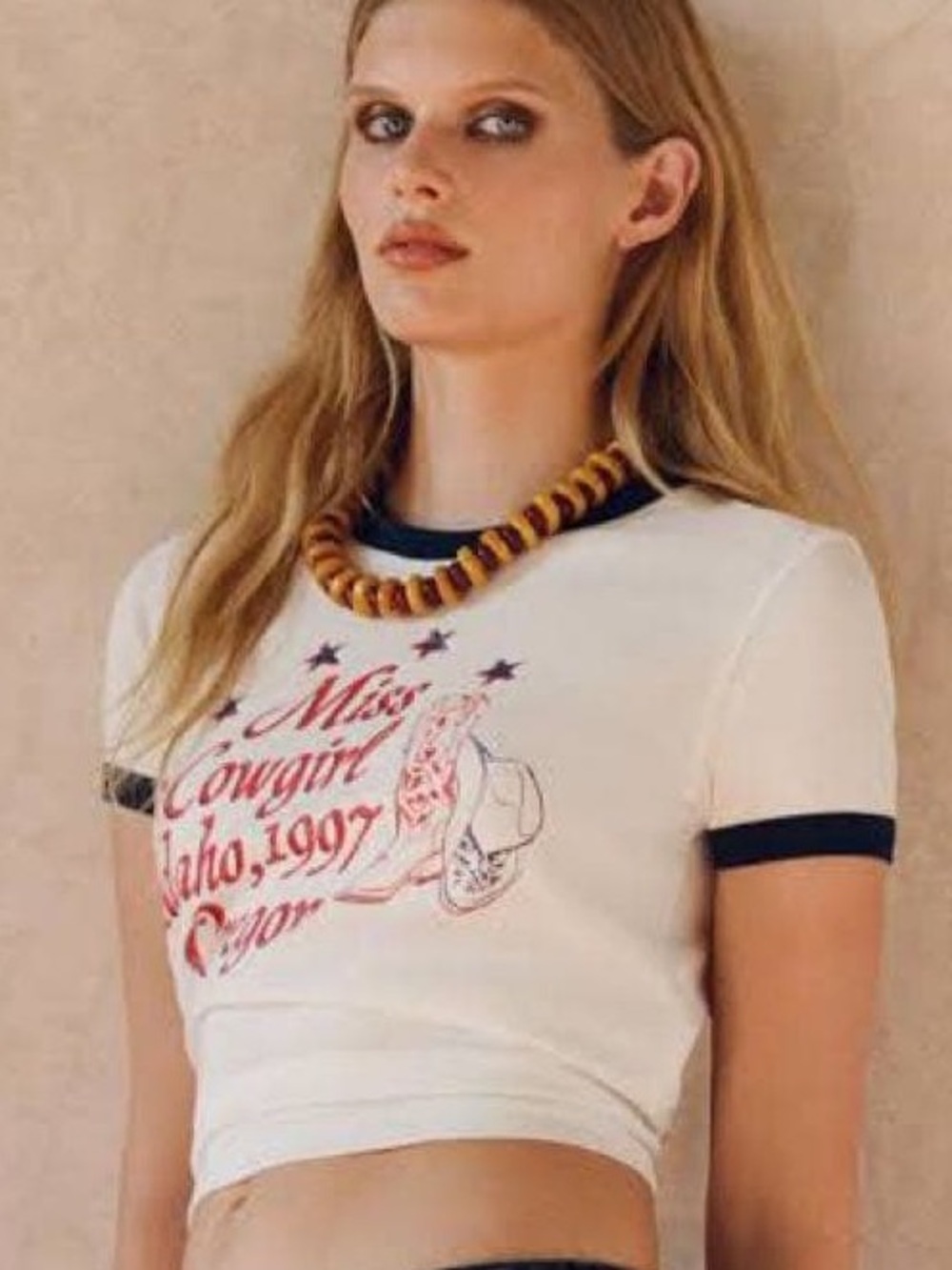 Zara Miss Cowgirl Idaho, 1997 Oregon graphic white crew neck t-shirt sz.S